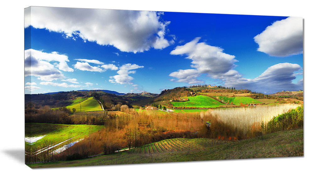 "Spectacular Toscana Panorama" Landscape Print Wall Artwork, 32"x16"