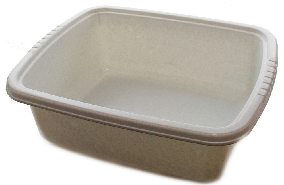Plastic Dish Pan Basin, Whtie With Dots