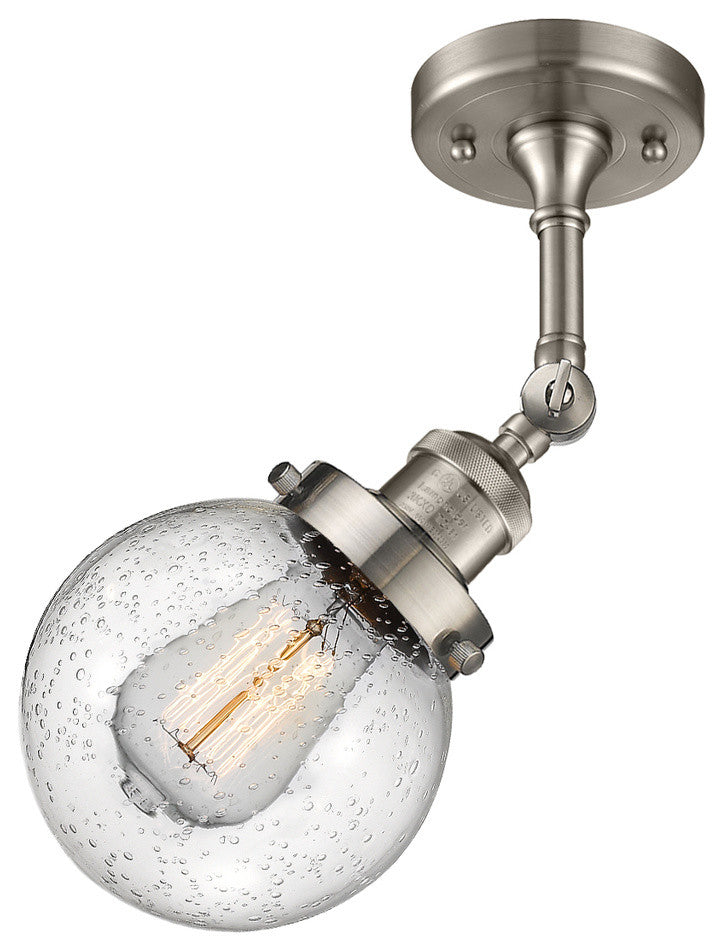 Innovations Lighting 201F-Sn-G204-6-Led 1 Light Dimmable Led Semi-Flush Mount