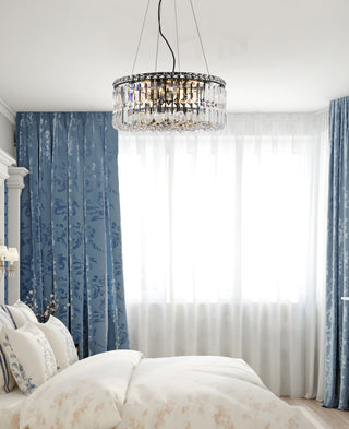 Elegant Lighting V2030D20/RC Maxime 12 Light 20"W Crystal Drum - Black