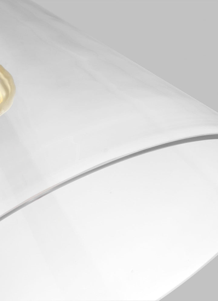 Kate One Light Cone Pendant, Brushed Nickel