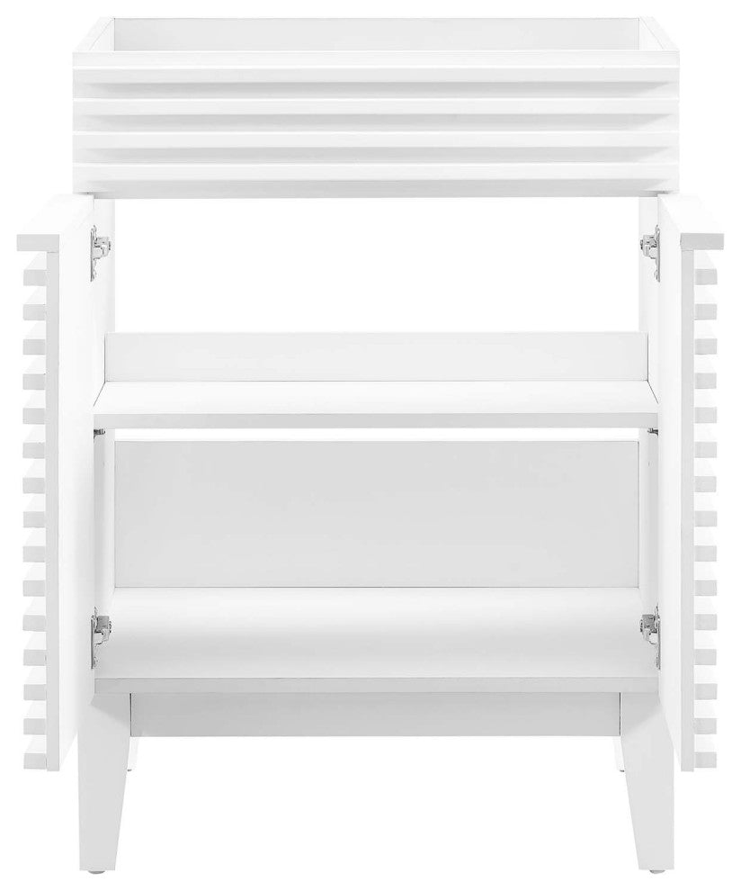 Render Bathroom Vanity Cabinet, Sink Basin Not Included, White