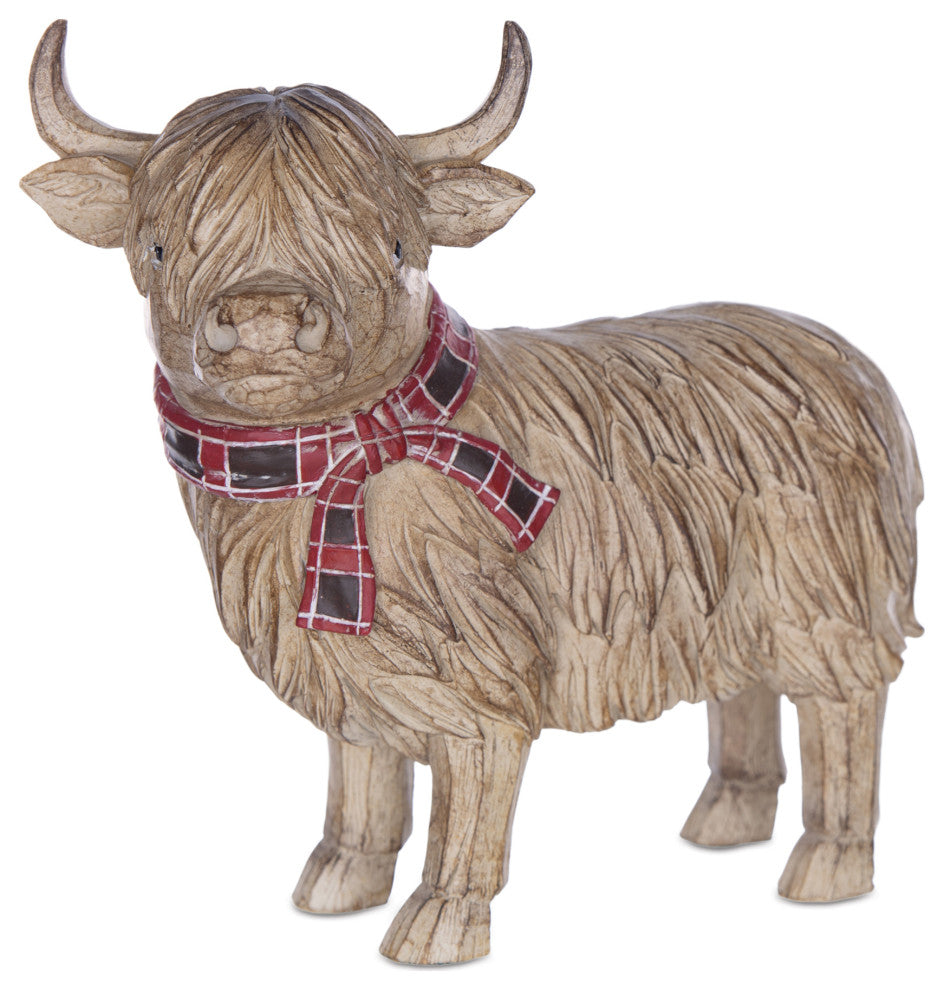 Highland Cow Winter Figurine, Set of 2