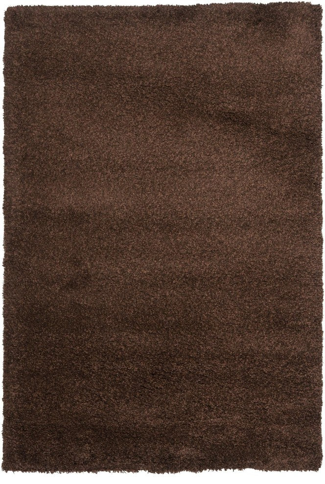 California Shag Brown Area Rug SG151-2727 - 4' x 6'