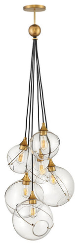 Hinkley Skye Medium Six Light Multi Tier, Heritage Brass