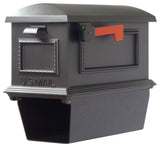 Traditional Curbside Mailbox With Newspaper Tube and Richland Mailbox Post