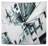 Fractal 3D Cubes Everywhere Contemporary Wall Tapestry, 39"x32"