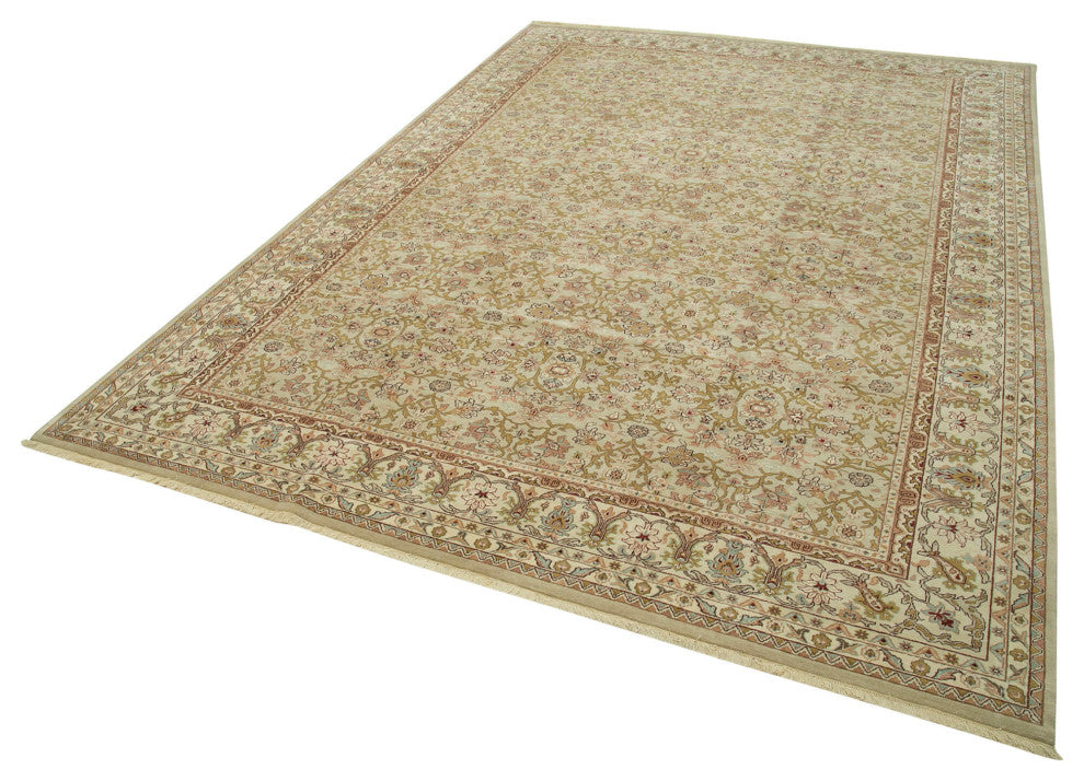 Rug N Carpet - Handwoven Oriental 9' 10" x 13' 9" Pastel Large Oushak Rug