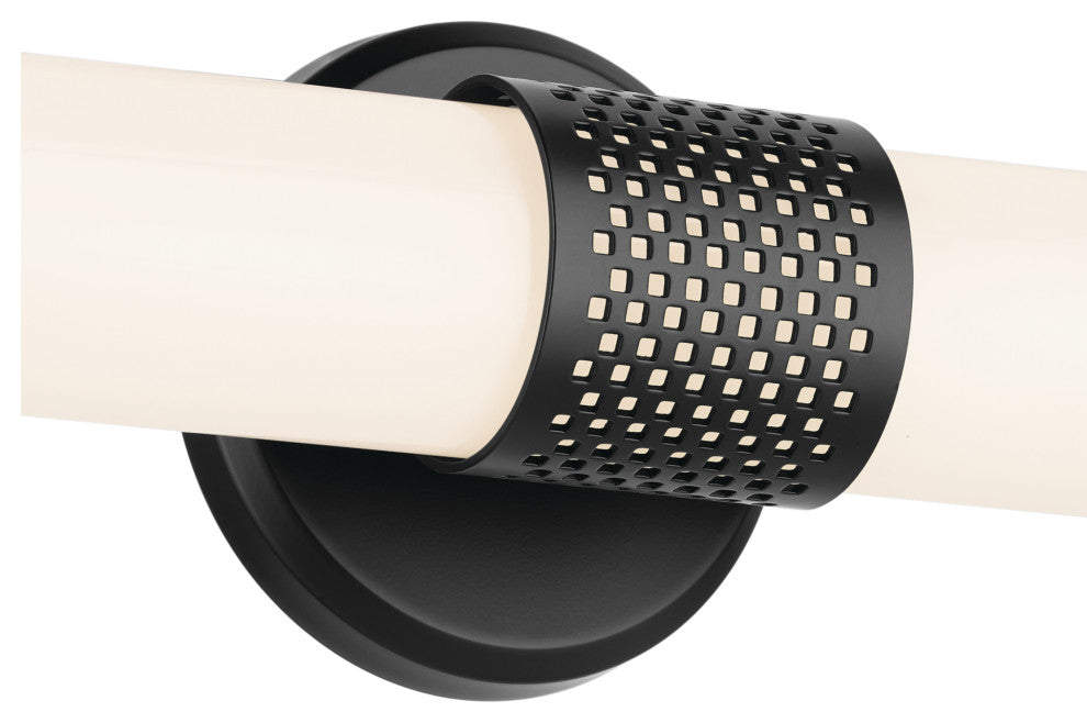 24.25" Bath Bar Medium LED With White Glass