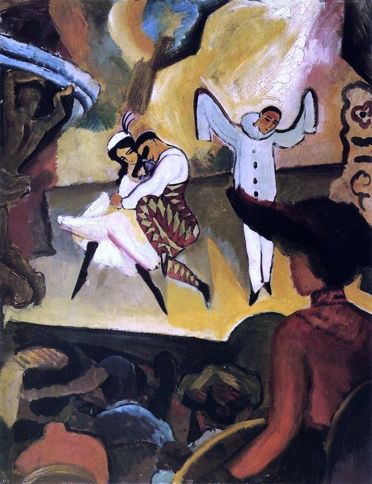 August Macke Russian Ballet I, 21"x28" Wall Decal