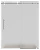Langham 56"-60"x75" Completely Frameless Sliding Shower Door, Frosted, Chrome