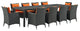 Sojourn 11-Piece Outdoor Patio Sunbrella Dining Set