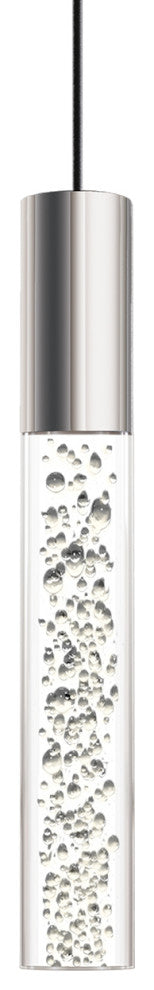Novo Short - Bubble Diffuser - Acrylic Single Pendant - Polished Chrome Socket