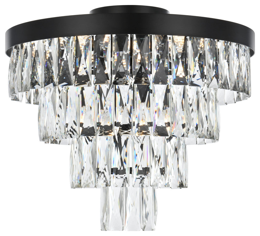 Home Living 18" Flush Mount, Black