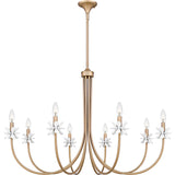 Remy Six Light Chandelier in Bronze Gold
