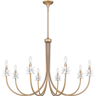 Remy Six Light Chandelier in Bronze Gold
