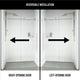 VIGO Elan E-Class 60" to 64" W x 76" H Frameless Sliding Shower Door, Chrome