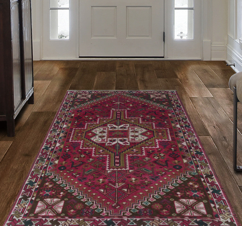 Fine Vintage Distressed Osei Pink Rug