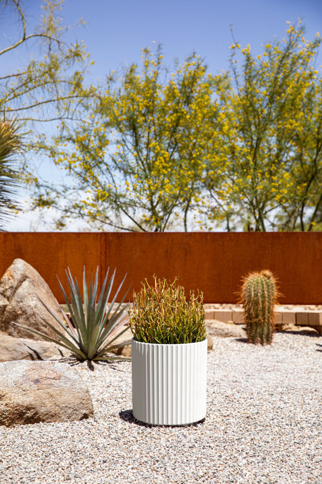 Veradek Demi Series Planter, White, 12", 1 Pack