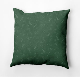 Muted Bongo Outdoor Pillow, Dark Green, 16"x16"