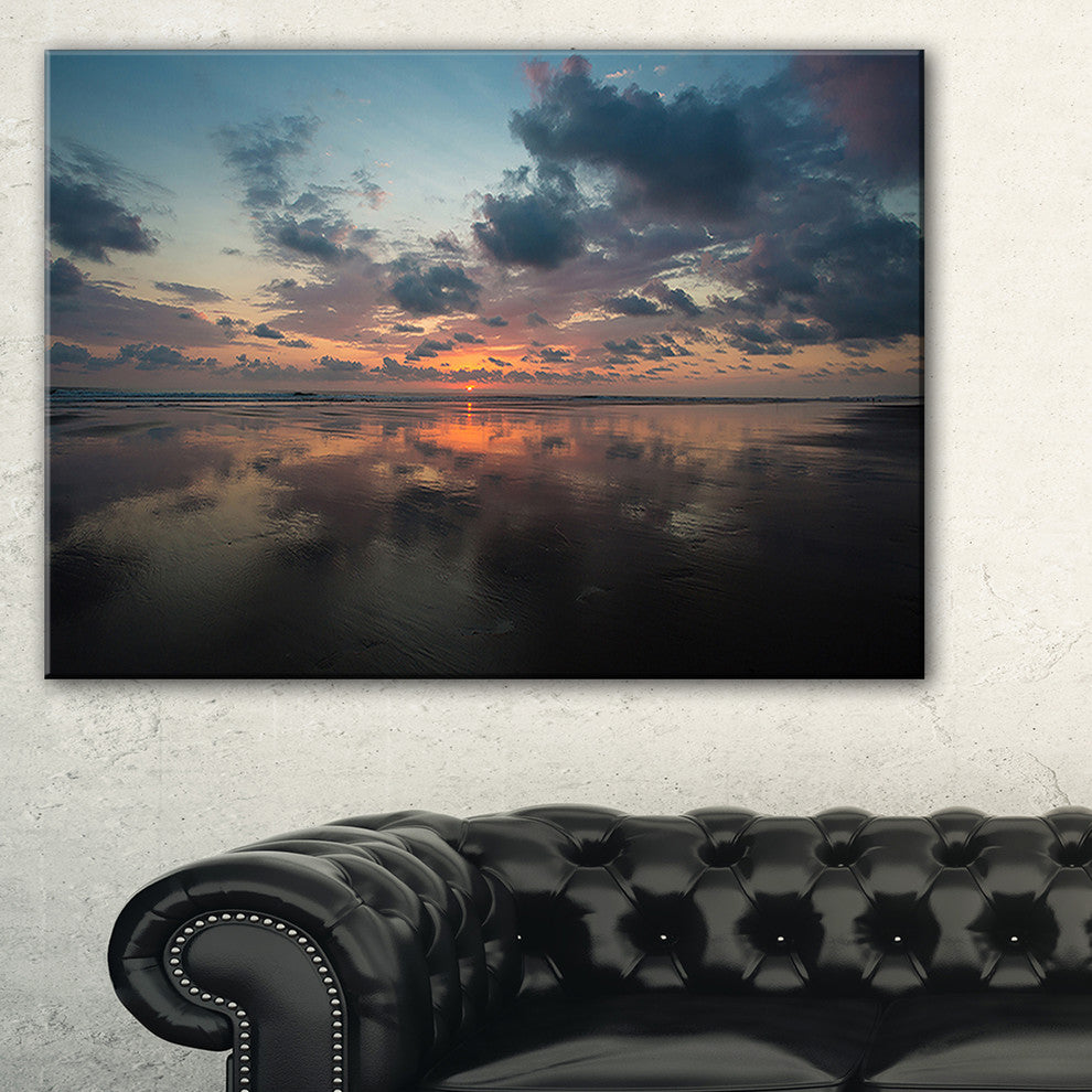 "Matapalo in Costa Rica Beach Sunset" Seascape Art Canvas, 40"x30"