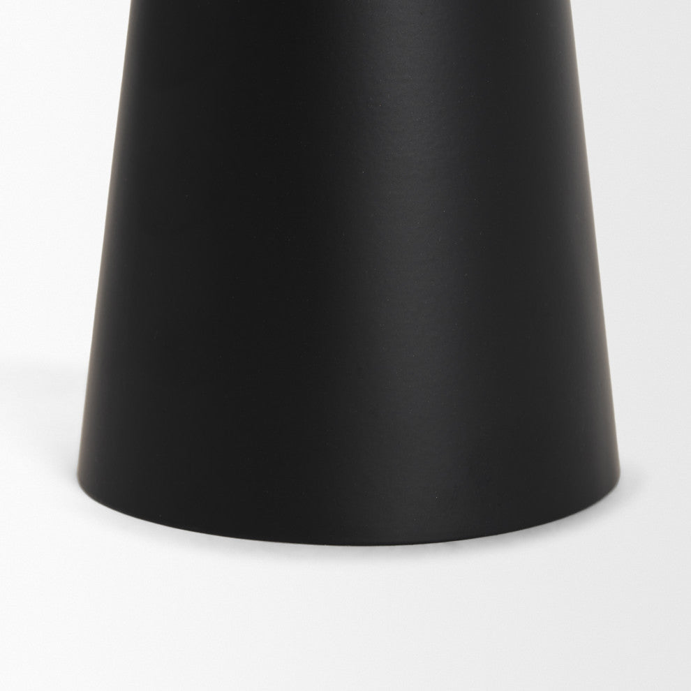 Quadir Tall Matte Black Metal Candle Holder