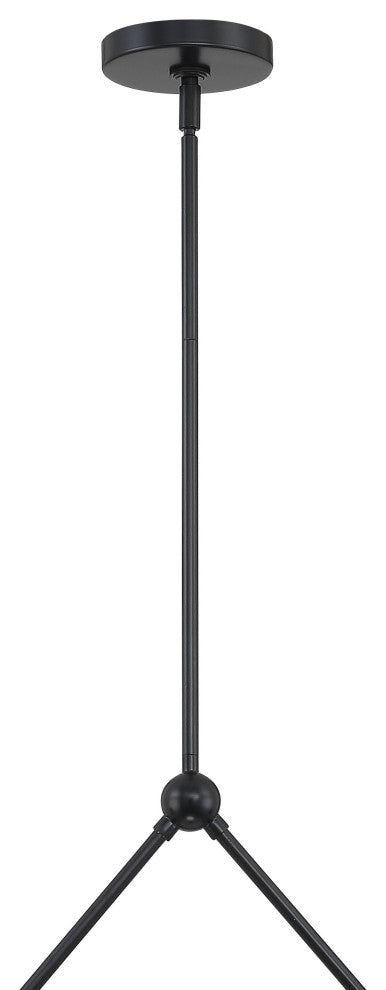 Xavier 2-Light Matte Black Chandelier