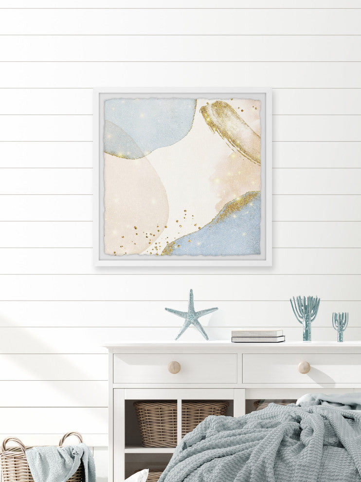 "Stream of Gold" Framed Painting Print, 18x18