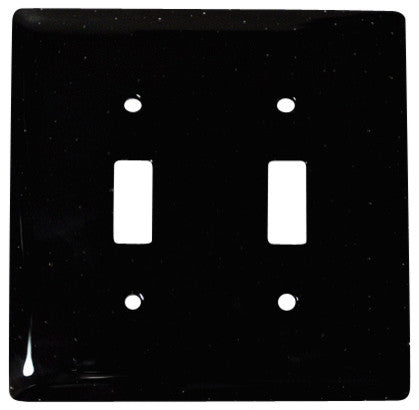 Double Wall Plate Switch, Black, 5x5