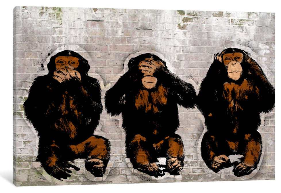 "Monkey See, Monkey Do Gallery" by 5by5collective, 18x12x1.5"