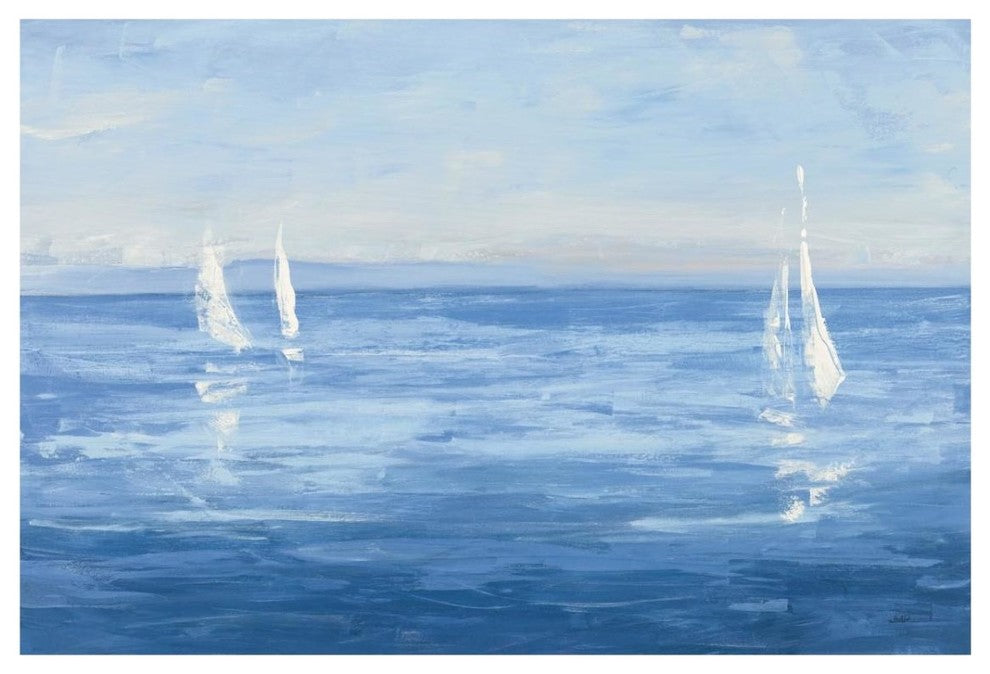 "Open Sail with Turquoise" Digital Paper Print by Julia Purinton, 32"x22"