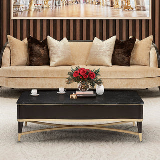 Malibu Crest Rectangular Cocktail Table - Crotch Mahogany