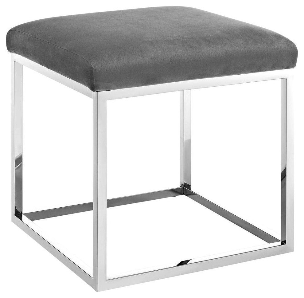 Gaze Ottoman, Silver Gray
