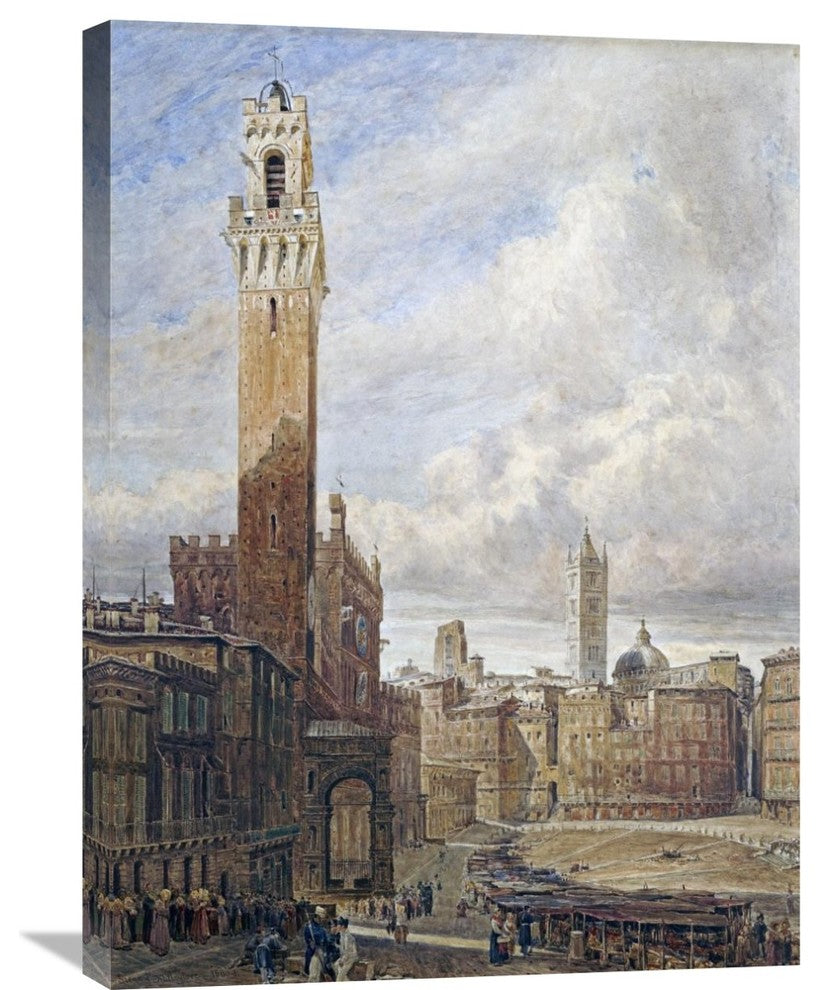 "Piazza Del Campo, Siena" Artwork, 22" x 30"