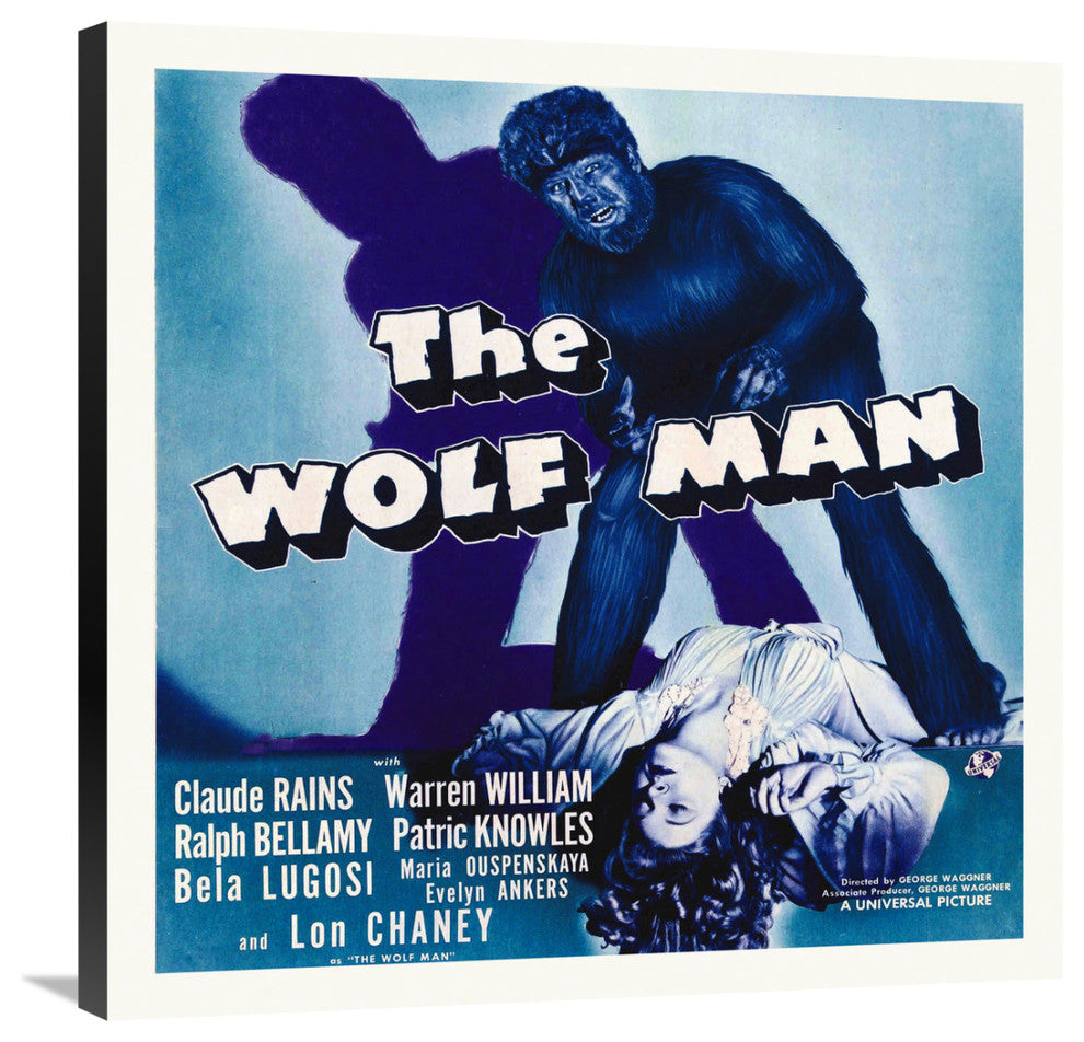 "The Wolfman" Stretched Canvas Giclee by Hollywood Photo Archive, 30x30"
