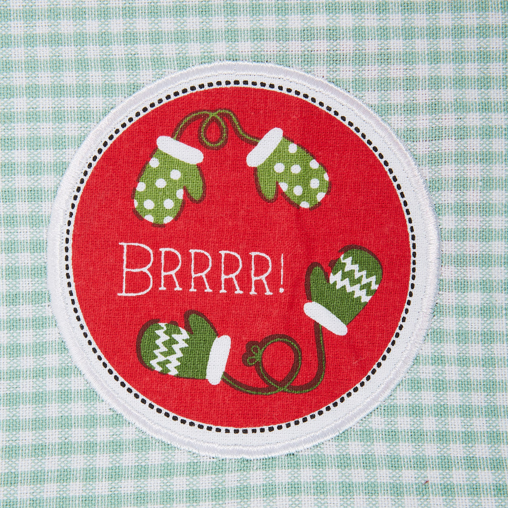 Owl Be Christmas Embroidered Dishtowel