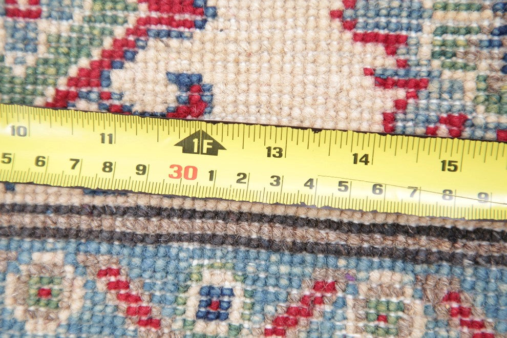 Hand-Knotted Pakistani Traditional Oriental Kazak Area Rug, Red, 6'10"X5'0"