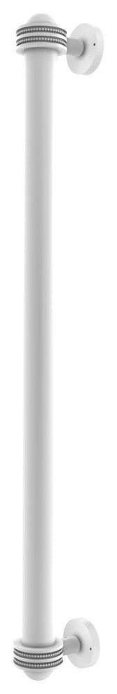 18" Refrigerator Pull With Dotted Accents, Matte White