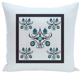 Hanky Print Geometric Print Pillow, Washed Out, 26"x26"