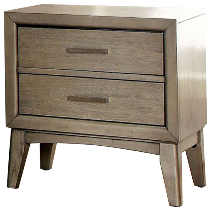 Snyder II Contemporary Night Stand In Gray