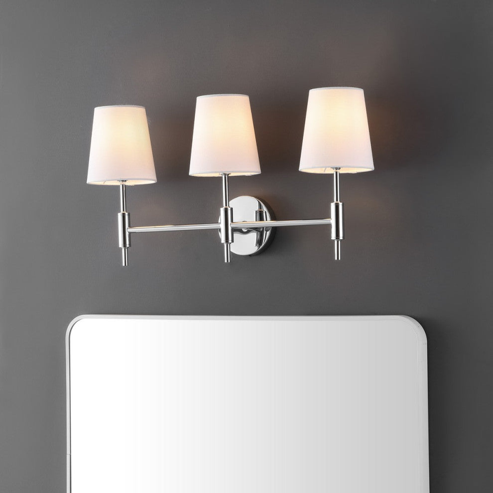 Safavieh Darya 3 Lt 24" Wall Sconce, Chrome