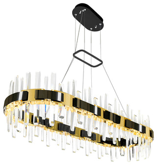 Aya LED Integrated Pearl Black Chandelier