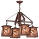 28W Whispering Pines 4 LT Chandelier