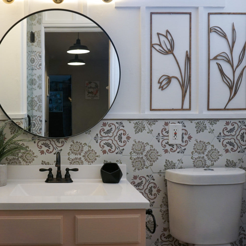 Fantasy Hex Pink Porcelain Floor and Wall Tile