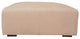 Cayo Leather Ottoman, Finish: Ebony, Leather: Acorn