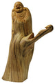 Chinese Cypress Wood Carved Standing Happy Buddha Statue