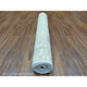 Gray Afghan Angora Oushak Soft Wool Hand Knotted Runner Oriental Rug, 4'x11'10"