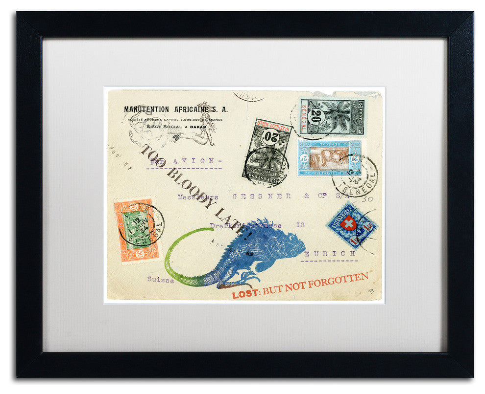 Nick Bantock 'Fishlizard' Matted Framed Art, 20x16