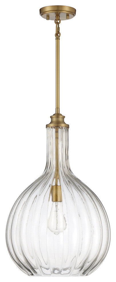 Brandon 1-Light Warm Brass Pendant