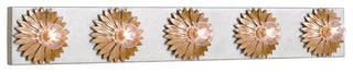Crystorama Lighting Group 508-SA Broche 5 Light 31"W Vanity Strip - Antique